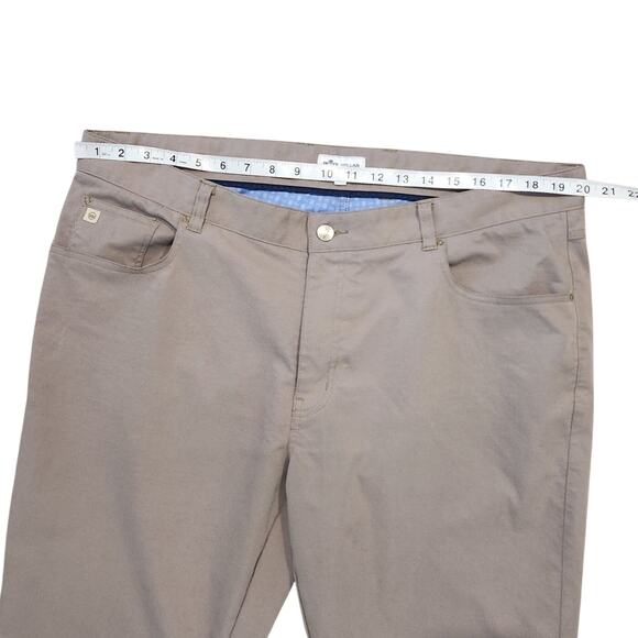 Peter Millar Stretch Chino Performance Golf Pants Khaki 5-pocket EB66 size 40x32 - Picture 10 of 14